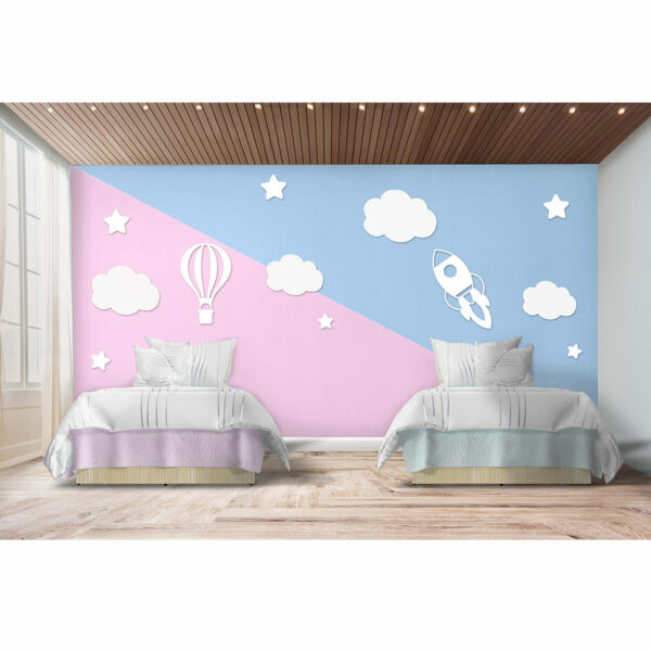 Quarto menino e menina balão foguete - Image 3